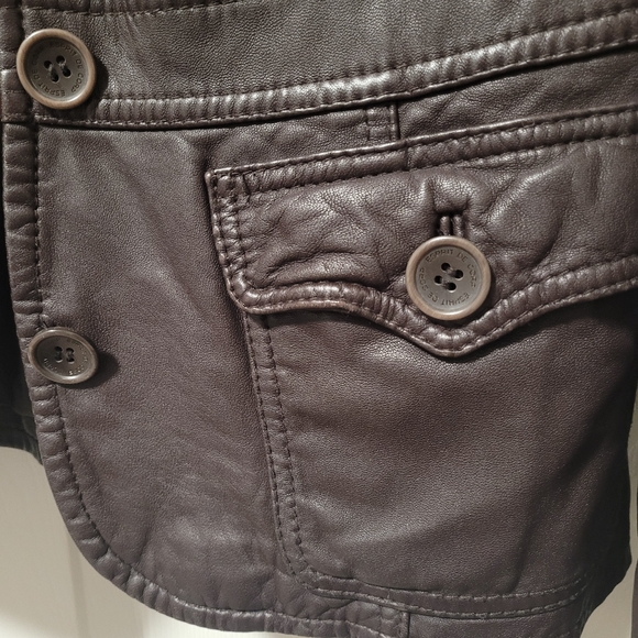 Esprit Leather Jacket - Picture 3 of 12